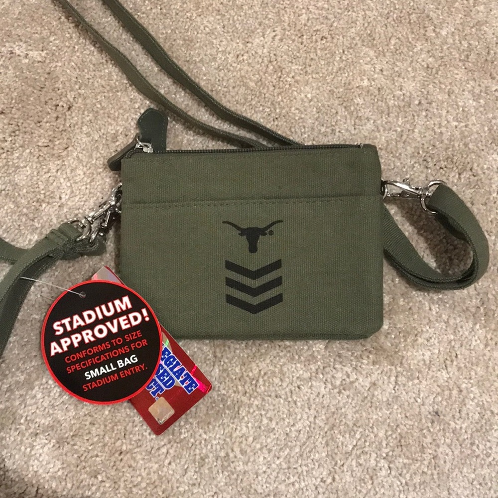 Army green Longhorn stadium bag
